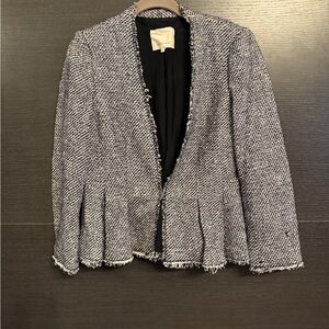Rebecca Taylor Navy and White Tweed Jacket